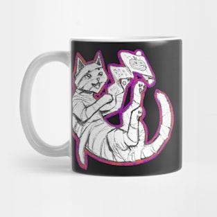 Halloween Mummy Cat B&W Mug